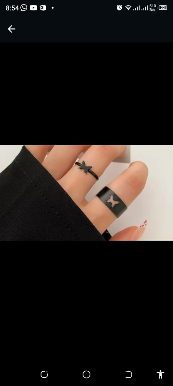 2pc Butterfly Couple Ring