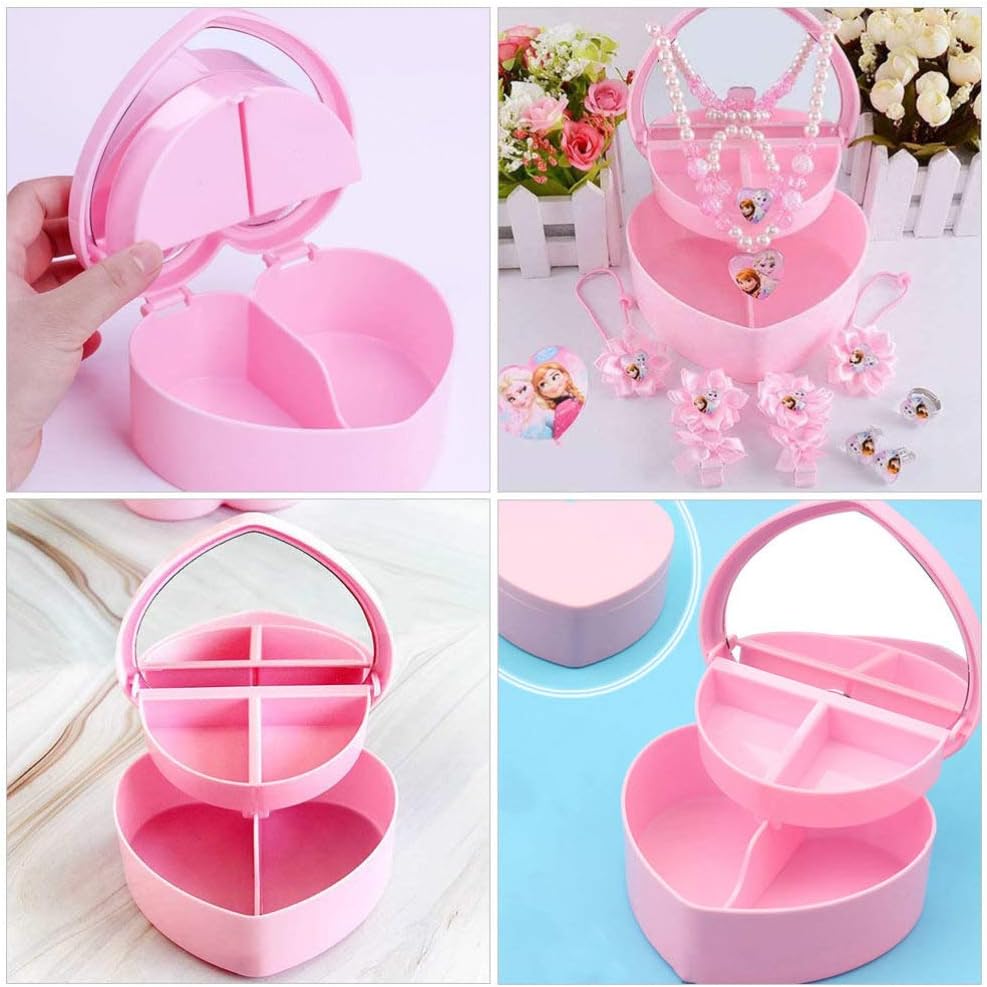 Heart-shaped Jewelry Box For Baby Girls Makeup Box ₨350