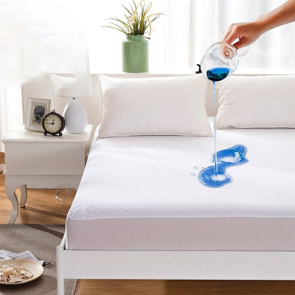 King Size Waterproof Mattress Cover Cotton Fitted Sheet Protector Bedsheet