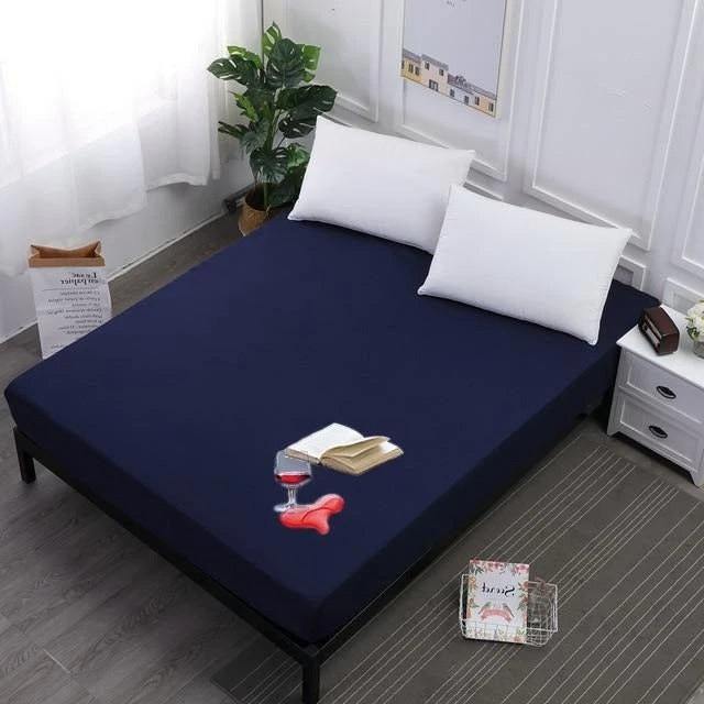 King Size Waterproof Mattress Cover Cotton Fitted Sheet Protector Bedsheet