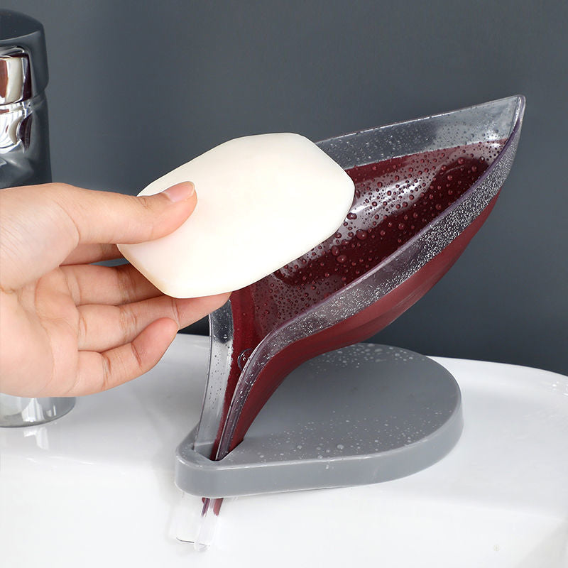 Pack Of 5 Leaf-Shaped Non-Slip Bathroom Soap Holders Creative Kitchen Soap