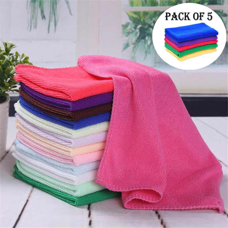 Pack Of 5 Pcs – Microfiber Bath Towels, Super Absorbent And Soft Care Towels