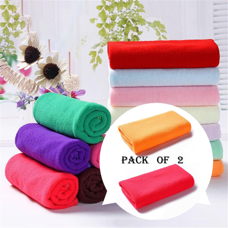 Pack Of 2 Pcs  Microfiber Bath Towels, Super Absorbent And Soft Care Towels